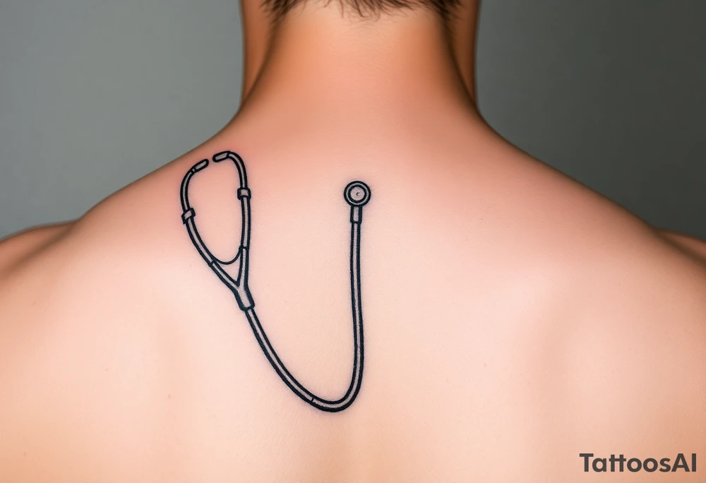 Doctors Stethoscope vertical tattoo idea
