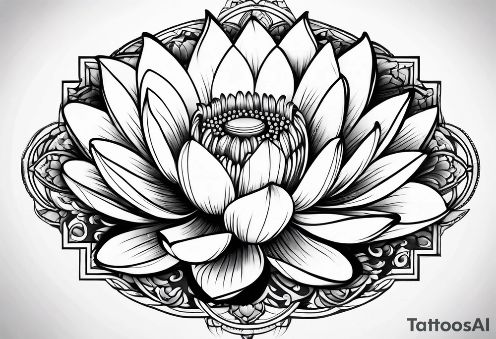 Lotus flower tattoo idea