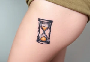 Wood hourglass tattoo idea