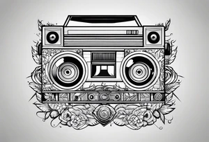 cassette 80s cartoon tattoo idea