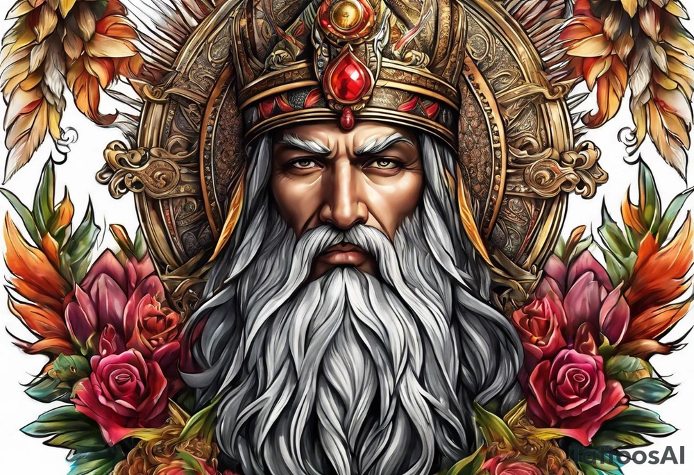 God speaking from Mount Sinai tattoo idea
