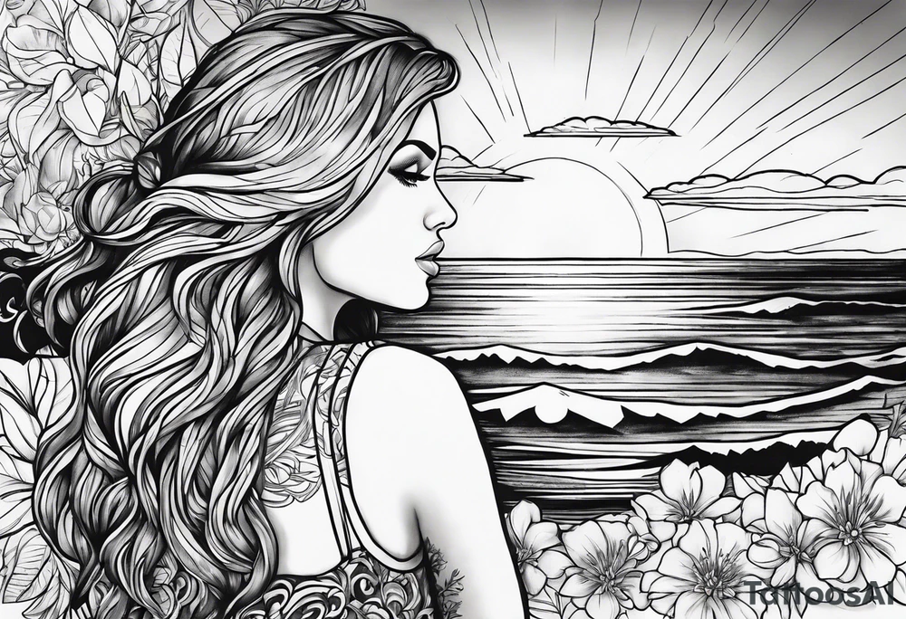 sunset tattoo idea