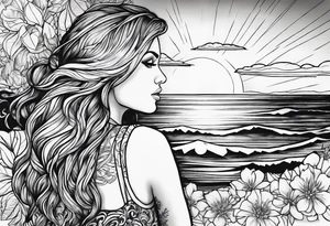 sunset tattoo idea