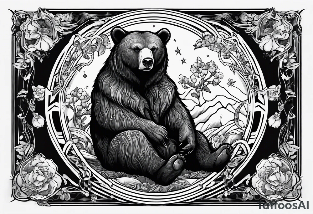 The fool tarot as a bear tattoo idea