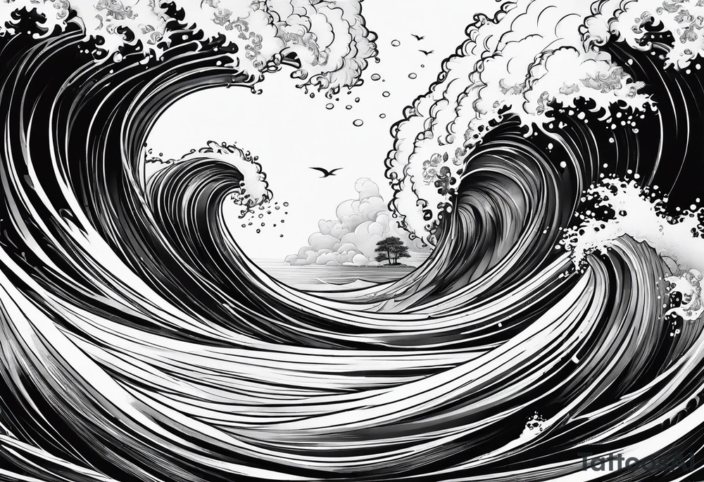 Ocean theme tattoo idea