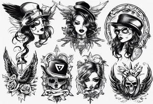 rocker chick tattoo idea