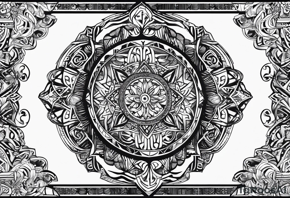 my son's name creatively illustrated. Tekle Amar'e Njaya tattoo idea