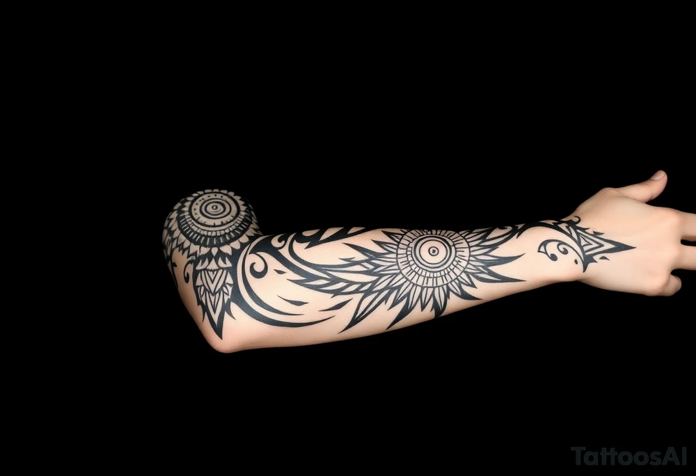 shaman and indian style tattoo idea