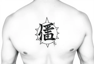 Fred in katakana with a star around it vertically on my stomach tattoo idea