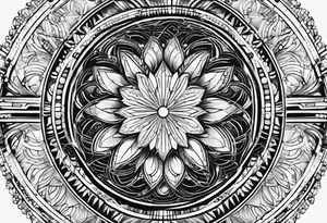 7circles in descending size in a vertical line tattoo idea