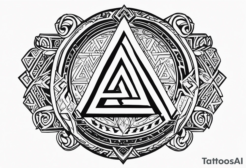Valhalla shield valknut tattoo idea