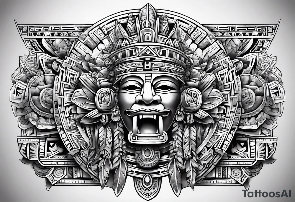 aztec theme tattoo idea