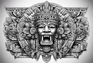aztec theme tattoo idea