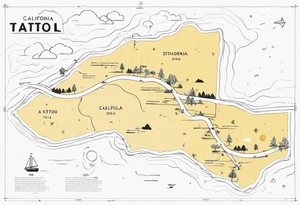 Roadmap from California 1:100000 tattoo idea