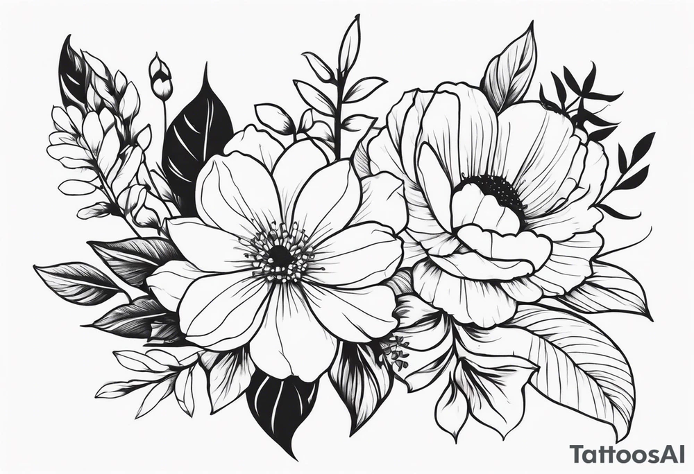 Floral sleeve tattoo idea