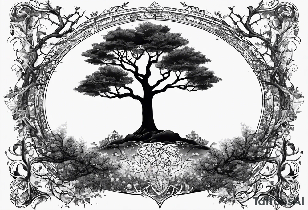 branches tree names dna tattoo idea