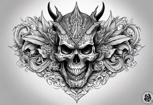 Dragon skull mexican tattoo idea