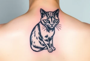 black cat tattoo idea