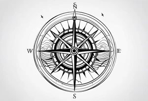 Nautical compass
Waves
Anchor small birds tattoo idea
