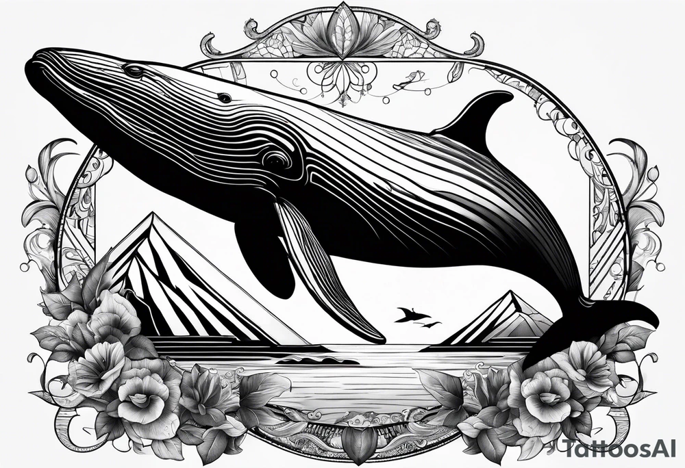 Whale in the 3 6 9 triangle tattoo idea