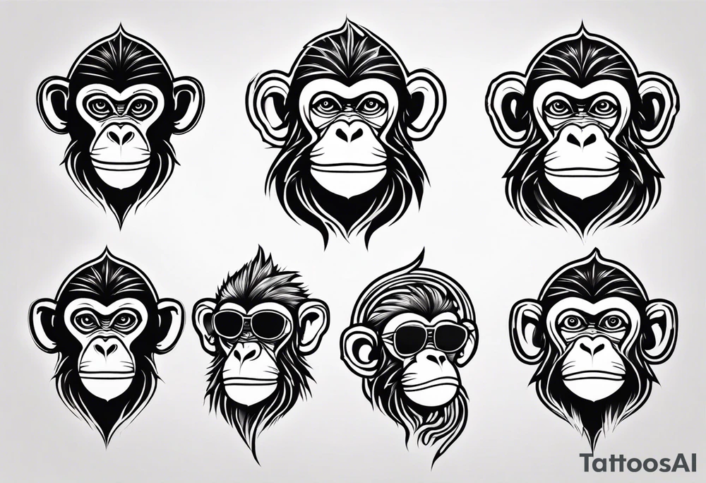 Funny Monkey tattoo idea