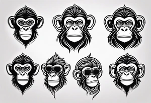 Funny Monkey tattoo idea