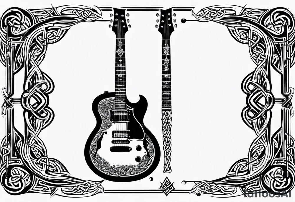 Celtic knot electric guitar tattoo idea