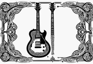 Celtic knot electric guitar tattoo idea