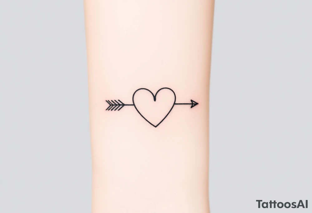 Heart arrow 3_26_1973 tattoo idea