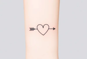 Heart arrow 3_26_1973 tattoo idea