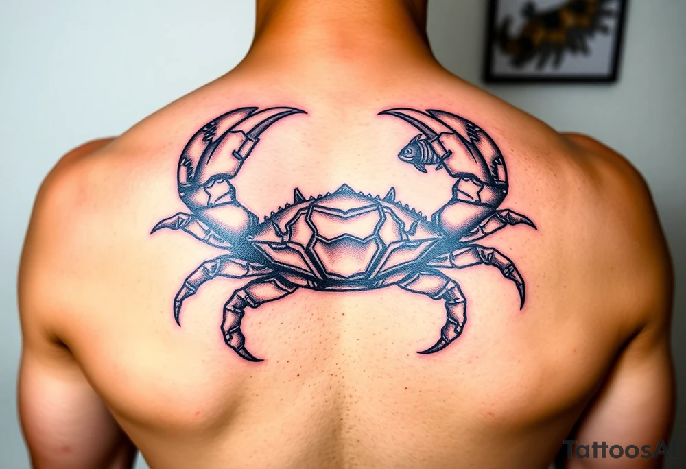 Crab, fish, dragon tattoo idea