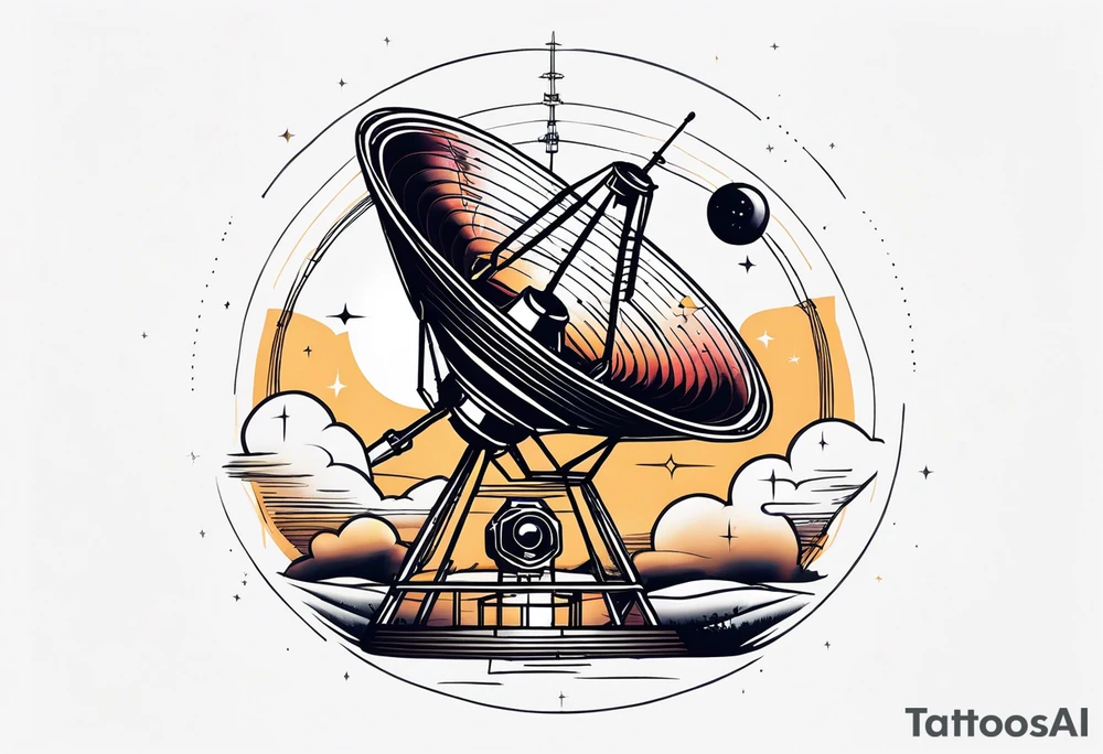 radio telescope antenna tattoo idea