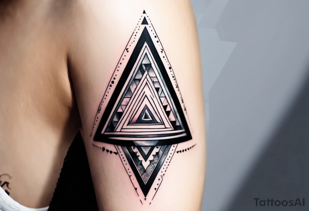 simple triangle tattoo idea