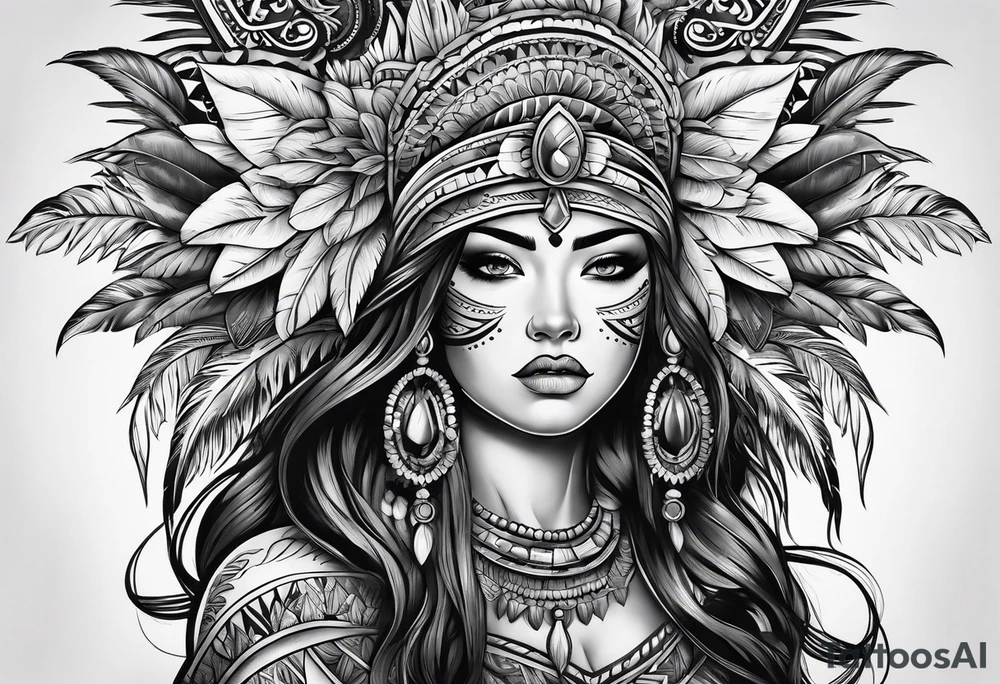 Native back tattoo tattoo idea