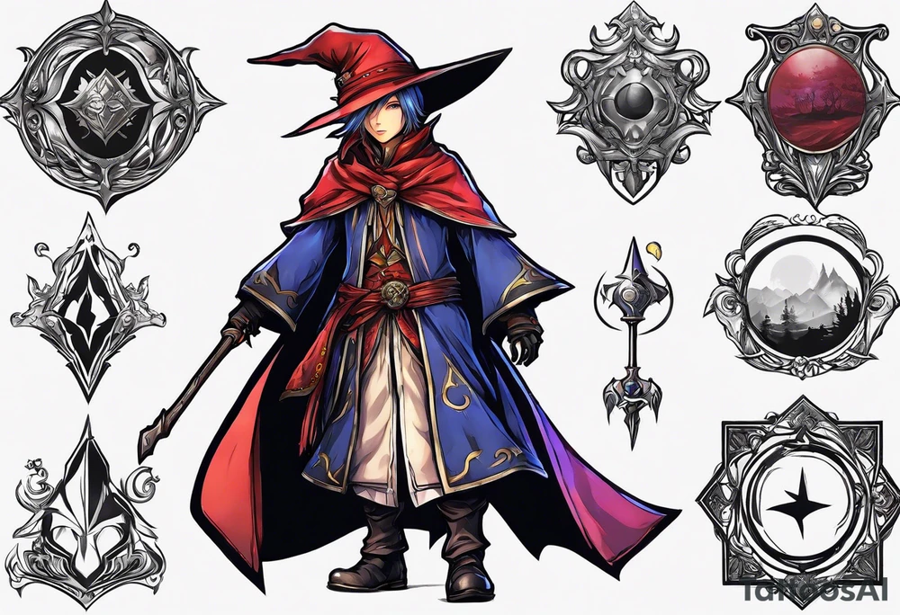 Final fantasy Black mage tattoo idea