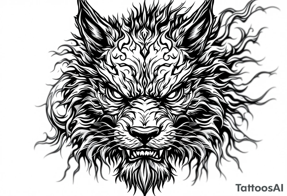 female Foo dog tattoo idea