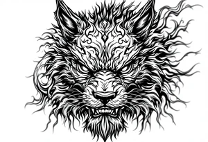 female Foo dog tattoo idea