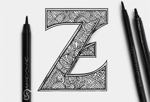 Small z•p•r letters tattoo idea