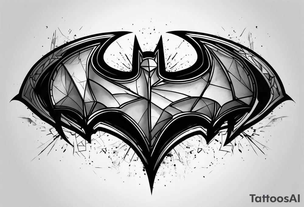 New batman symbol, grunge, sketchy tattoo idea