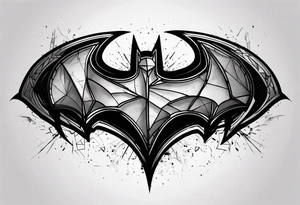 New batman symbol, grunge, sketchy tattoo idea