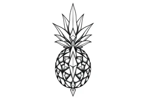 Majestic, crown pineapple ,vagina,anus ,diamonds tattoo idea