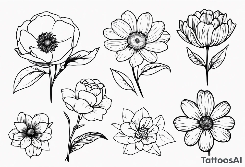 September birth flower with roman numerals IX-VI-LVII tattoo idea September birth flower with roman numerals IX-VI-LVII tattoo idea