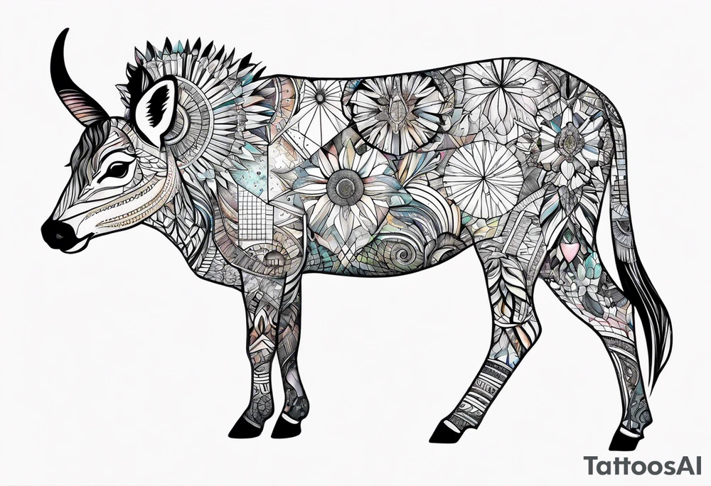 Glass animals in Amsterdam featuring colours of the universe and galaxies tattoo idea