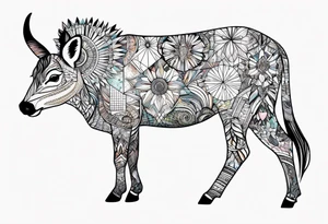 Glass animals in Amsterdam featuring colours of the universe and galaxies tattoo idea