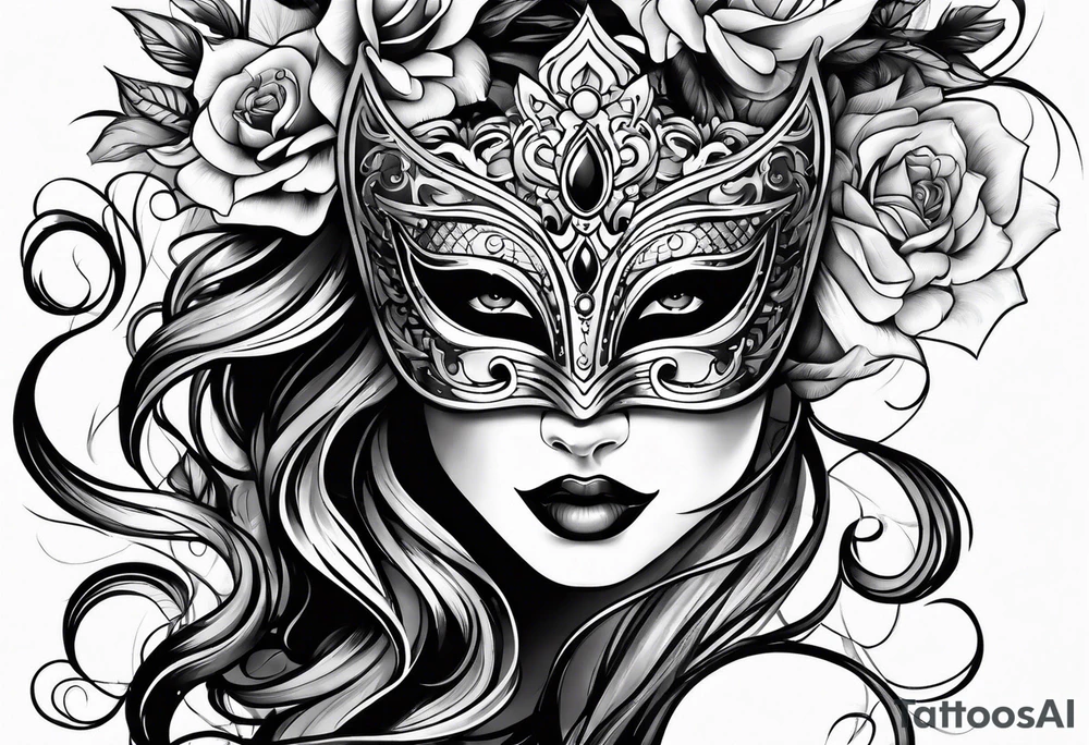 masquerade ball tattoo idea