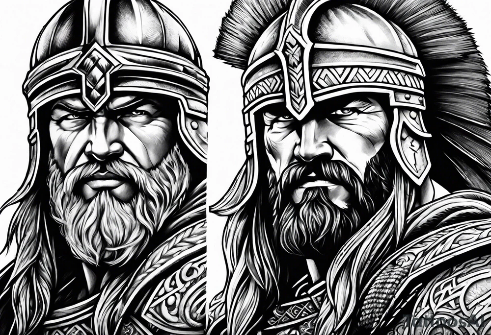 Spartan Warriors & Vikings tattoo idea