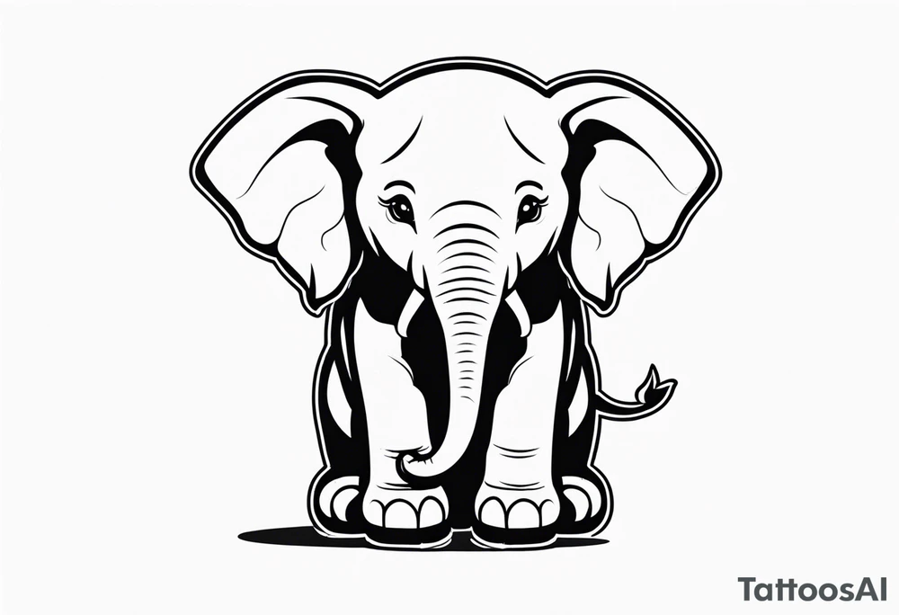 cute Elephant tattoo idea