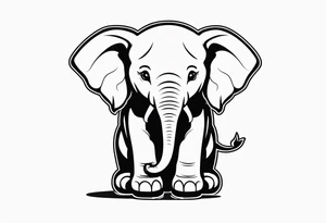 cute Elephant tattoo idea