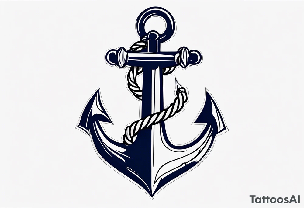 Navy anchor military tattoo idea