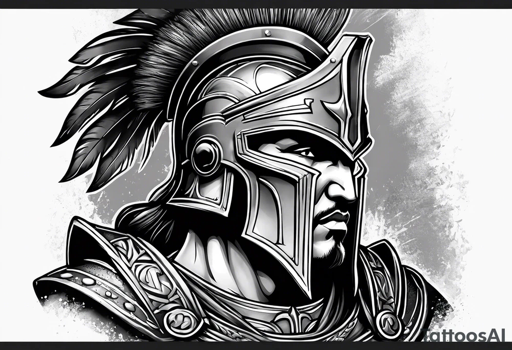 spartan warrior full body tattoo idea